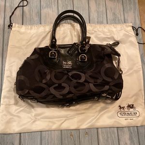 NWOT! Coach signature black satchel with dust bag
